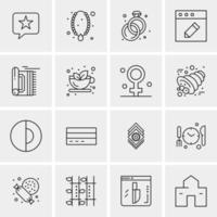 16 Universal Business Icons Vector Creative Icon Illustration to use in web and Mobile Related project