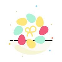 Decoration Easter Flower Plant Abstract Flat Color Icon Template vector