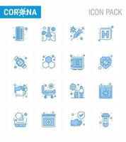 Coronavirus awareness icons 16 Blue icon Corona Virus Flu Related such as seconds sign pneumonia medicine virus viral coronavirus 2019nov disease Vector Design Elements