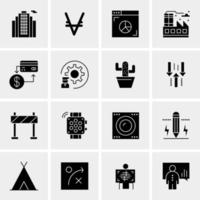 16 Universal Business Icons Vector Creative Icon Illustration to use in web and Mobile Related project