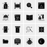 16 iconos de negocios universales vector ilustración de icono creativo para usar en proyectos relacionados con la web y dispositivos móviles