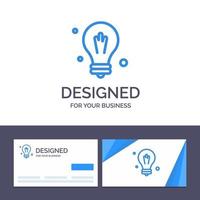 Creative Business Card and Logo template Bulb Idea Science Vector Illustration
