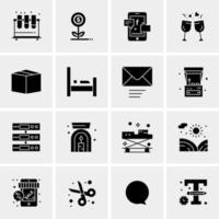 16 iconos de negocios universales vector ilustración de icono creativo para usar en proyectos relacionados con la web y dispositivos móviles