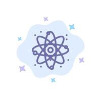 Atom Energy Power Lab Blue Icon on Abstract Cloud Background vector