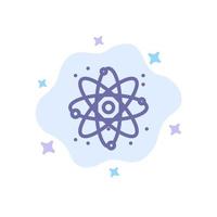 Atom Energy Power Lab Blue Icon on Abstract Cloud Background vector