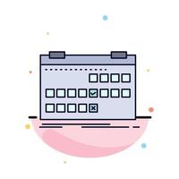 Calendar date event release schedule Flat Color Icon Vector