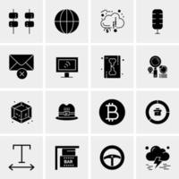 16 Universal Business Icons Vector Creative Icon Illustration to use in web and Mobile Related project