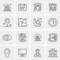 16 Universal Business Icons Vector Creative Icon Illustration to use in web and Mobile Related project