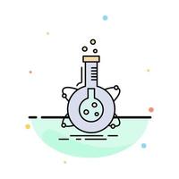 research laboratory flask tube development Flat Color Icon Vector