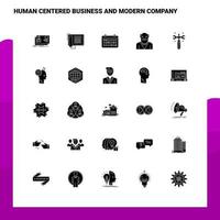 25 Human centered Business and Modern company Icon set Solid Glyph Icon Vector Illustration Template For Web and Mobile Ideas for business company