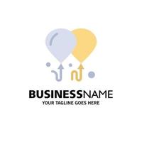 Balloon Fly Motivation Business Logo Template Flat Color vector