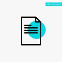 File Text Data Report turquoise highlight circle point Vector icon