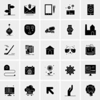 25 iconos de negocios universales vector ilustración de icono creativo para usar en proyectos relacionados con la web y dispositivos móviles