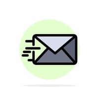 Email Mail Message Abstract Circle Background Flat color Icon vector