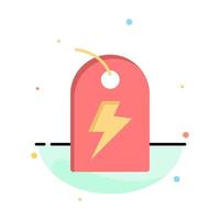 Tag Sign Power Energy Abstract Flat Color Icon Template vector