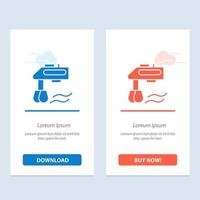 Mixer Kitchen Manual Blender  Blue and Red Download and Buy Now web Widget Card Template vector