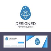 Creative Business Card and Logo template Decoration Easter Easter Egg Egg Vector Illustration