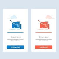 Drawing Art Sketch Line Pencil  Blue and Red Download and Buy Now web Widget Card Template vector