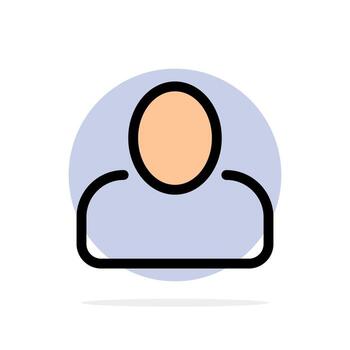 Administrator Man User Abstract Circle Background Flat color Icon vector