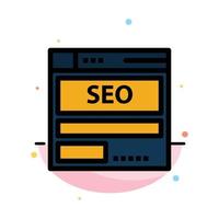 Website Server Data Hosting Seo Tech Abstract Flat Color Icon Template vector