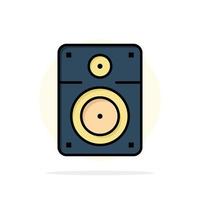 Speaker Loud Music Education Abstract Circle Background Flat color Icon vector
