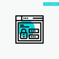 Browser Web Lock Code turquoise highlight circle point Vector icon