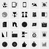 25 iconos de negocios universales vector ilustración de icono creativo para usar en proyectos relacionados con la web y dispositivos móviles