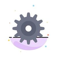 Gear Setting Wheel Abstract Flat Color Icon Template vector