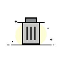 Delete Interface Trash User  Business Flat Line Filled Icon Vector Banner Template