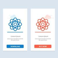 Atom Biochemistry Chemistry Laboratory  Blue and Red Download and Buy Now web Widget Card Template vector