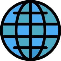 World Globe Internet Security  Flat Color Icon Vector icon banner Template