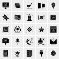 25 iconos de negocios universales vector ilustración de icono creativo para usar en proyectos relacionados con la web y dispositivos móviles