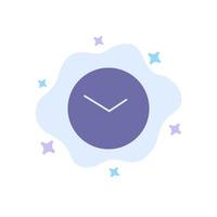 icono de reloj de tiempo de reloj básico azul sobre fondo de nube abstracta vector