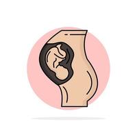 embarazo embarazada bebé obstetricia madre color plano icono vector
