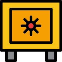Locker Lock Global Logistic  Flat Color Icon Vector icon banner Template