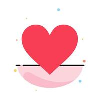 Love Heart Sign Wedding Abstract Flat Color Icon Template vector