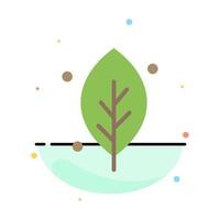 Ecology Leaf Nature Spring Abstract Flat Color Icon Template vector