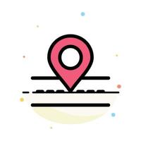 Road Location Way Map Abstract Flat Color Icon Template vector