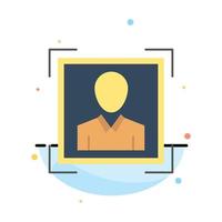 User User ID Id Profile Image Abstract Flat Color Icon Template vector