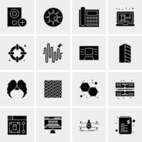 16 iconos de negocios universales vector ilustración de icono creativo para usar en proyectos relacionados con la web y dispositivos móviles