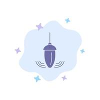 Sinker Instrument Measurement Plumb Plummet Blue Icon on Abstract Cloud Background vector