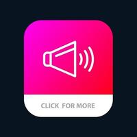 Sound Speaker Volume On Mobile App Button Android and IOS Line Version vector