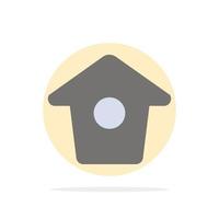 Birdhouse Tweet Twitter Abstract Circle Background Flat color Icon vector