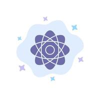 Atom Biochemistry Chemistry Laboratory Blue Icon on Abstract Cloud Background vector