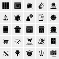 25 iconos de negocios universales vector ilustración de icono creativo para usar en proyectos relacionados con la web y dispositivos móviles