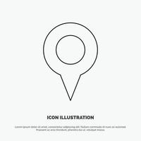 Geo location Location Map Pin Line Icon Vector