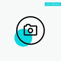 Camera Image Basic Ui turquoise highlight circle point Vector icon