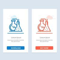 laboratorio de reacción química energía azul y rojo descargar y comprar ahora plantilla de tarjeta de widget web vector