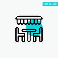 Restaurant Dinner Eat Spring turquoise highlight circle point Vector icon