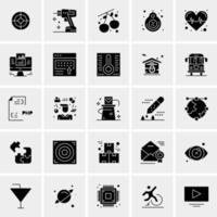 25 iconos de negocios universales vector ilustración de icono creativo para usar en proyectos relacionados con la web y dispositivos móviles